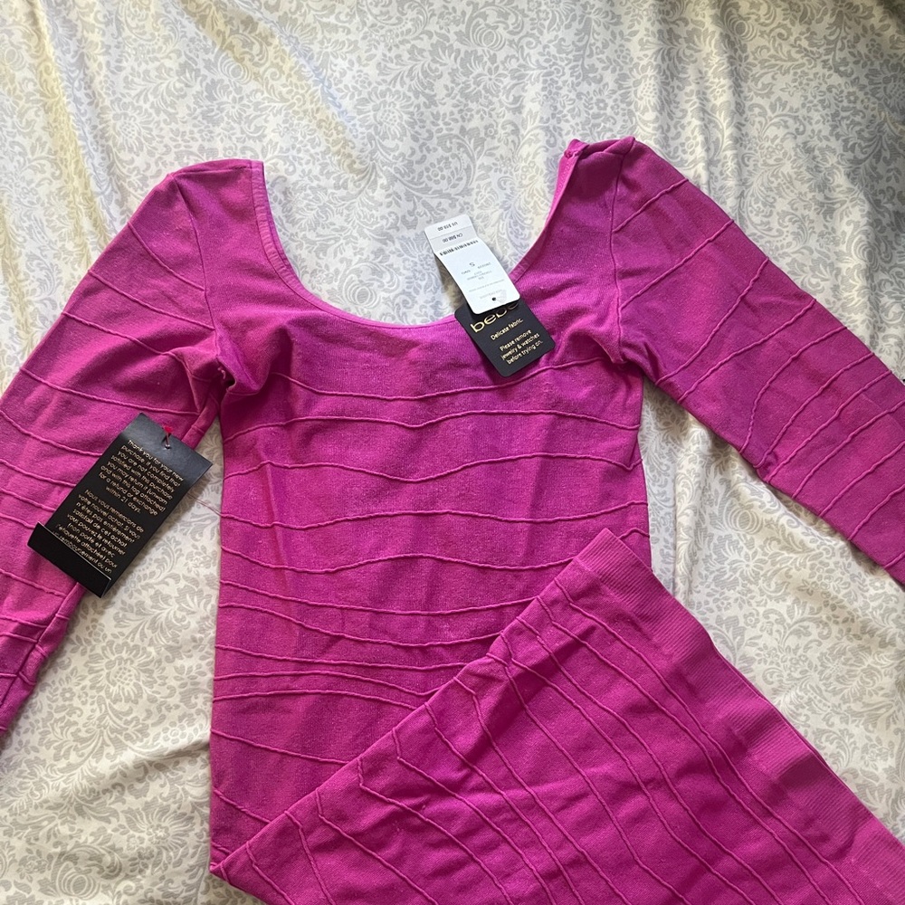 bright pink bebe dress (brand new with tags)
